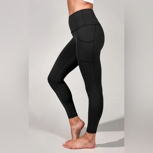 90 Degree By Reflex Jet Black Leggings